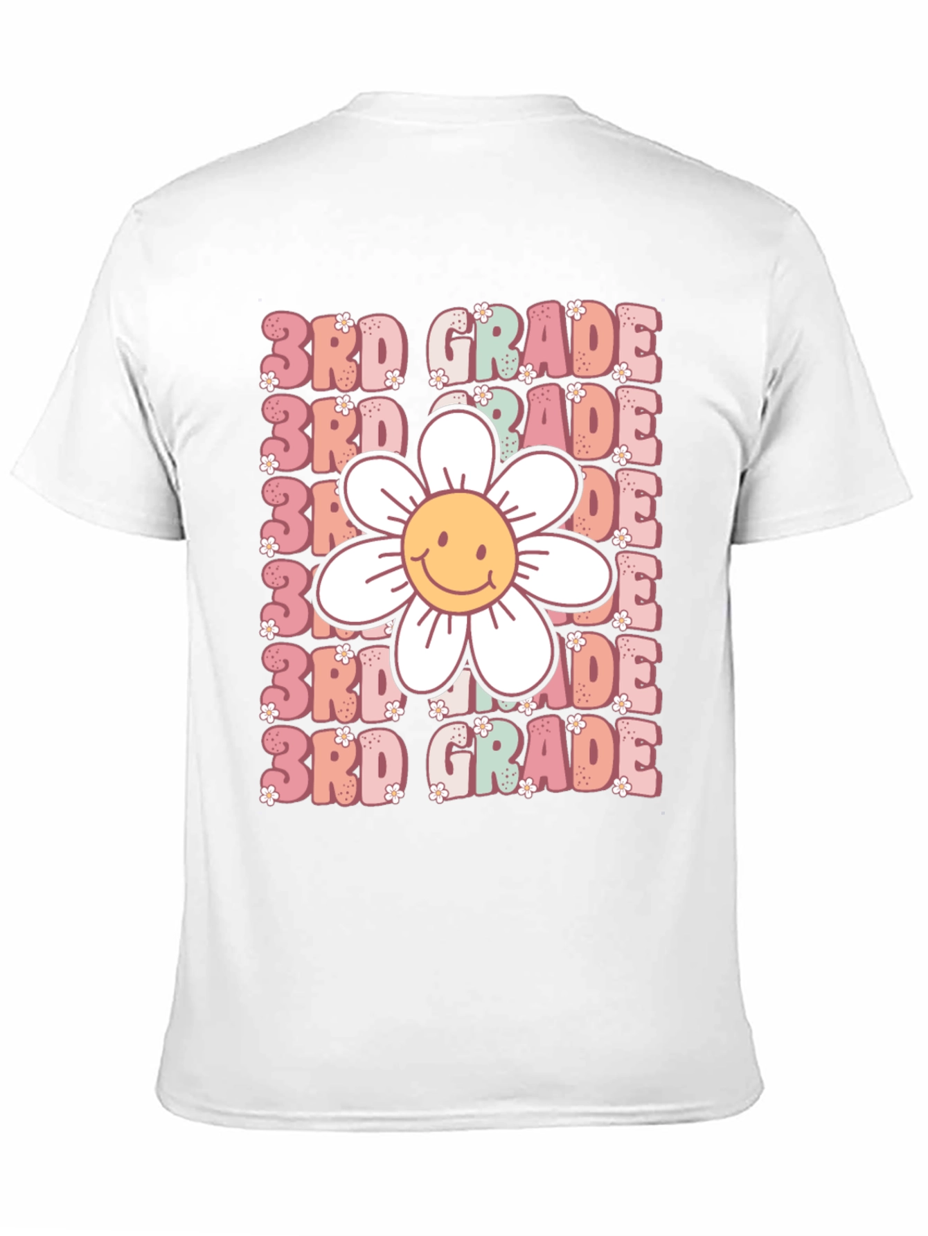 3rd Grade Smiley Flower T-Shirt