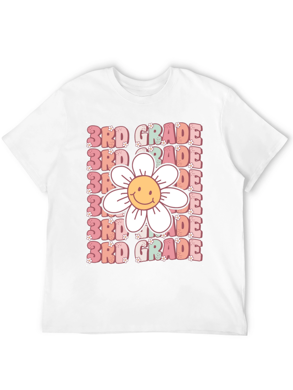 3rd Grade Smiley Flower T-Shirt