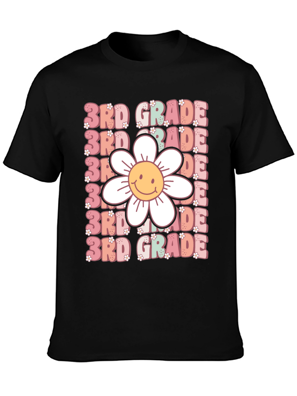 3rd Grade Smiley Flower T-Shirt