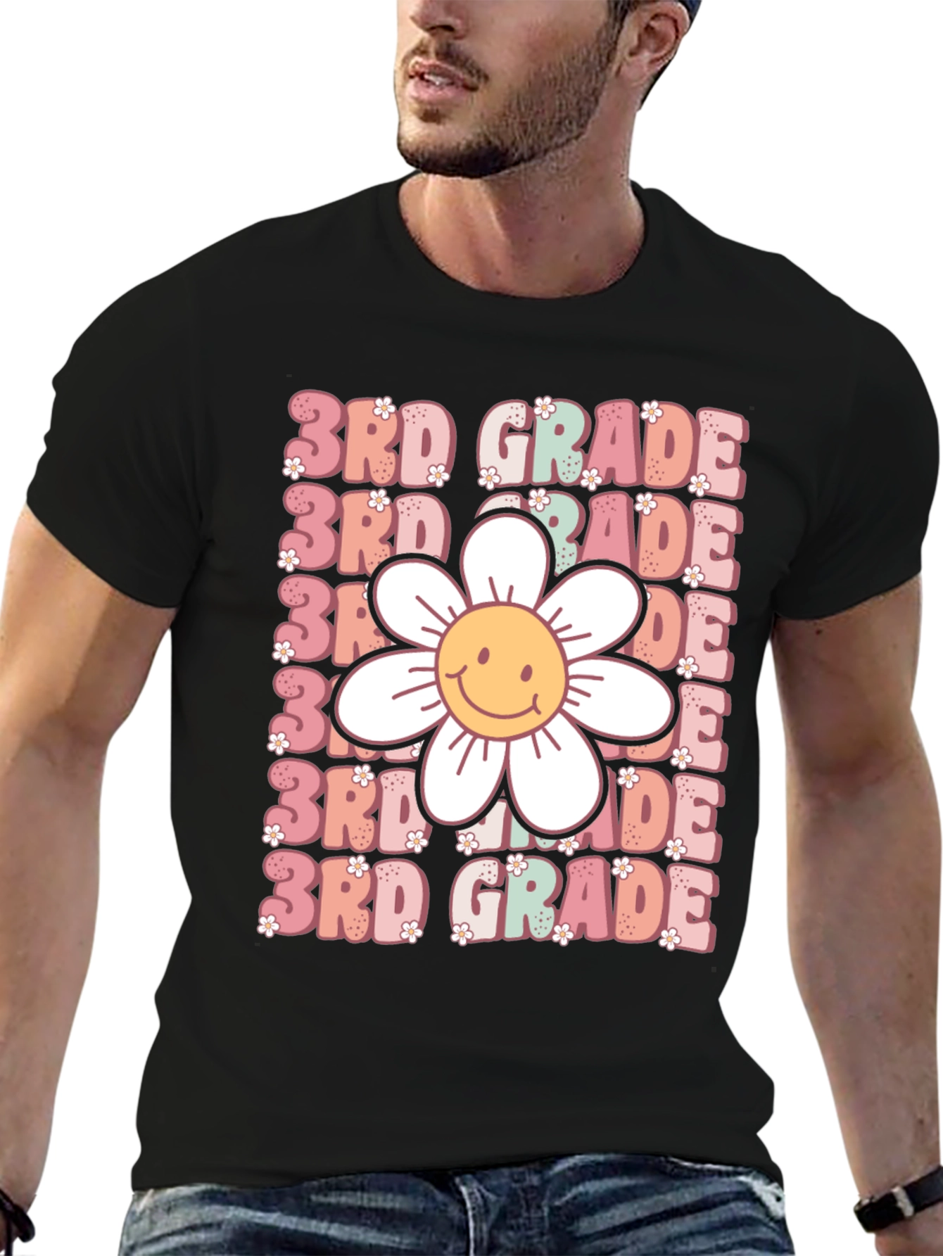 3rd Grade Smiley Flower T-Shirt