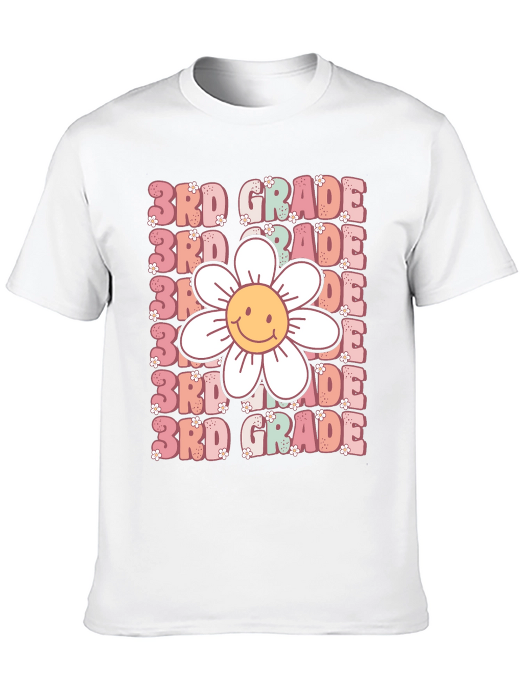 3rd Grade Smiley Flower T-Shirt