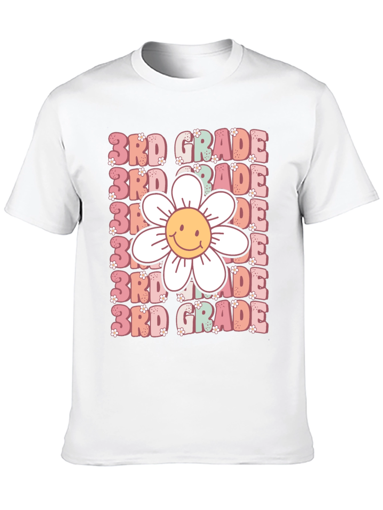 3rd Grade Smiley Flower T-Shirt