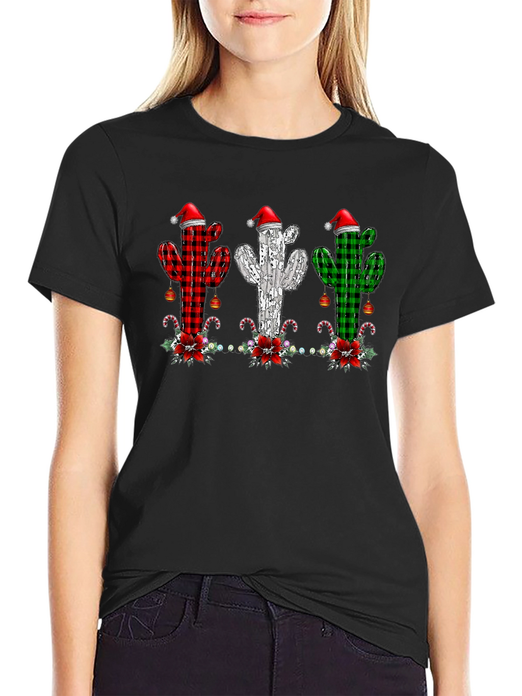 Festive Cactus Christmas T-Shirt