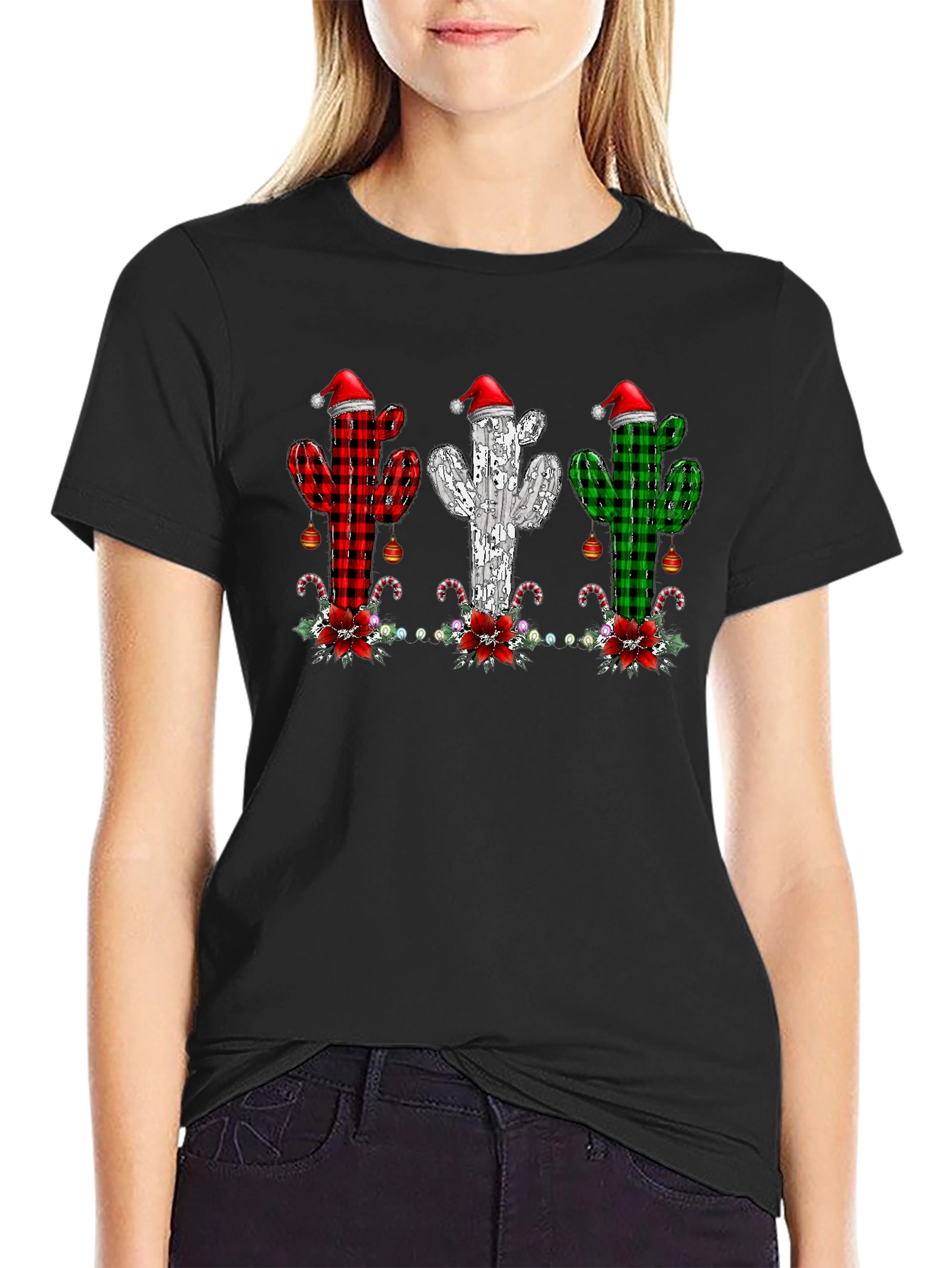 Festive Cactus Christmas T-Shirt