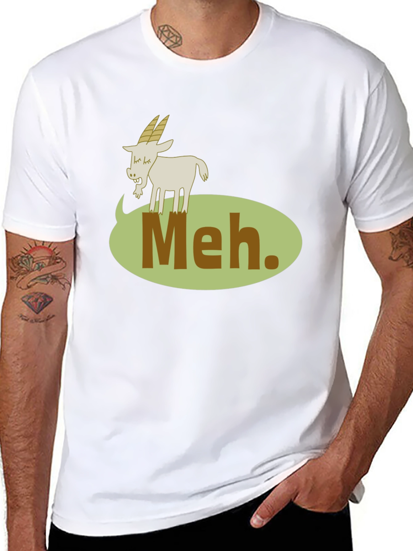 Meh. Goat Graphic T-Shirt - Casual Comfort