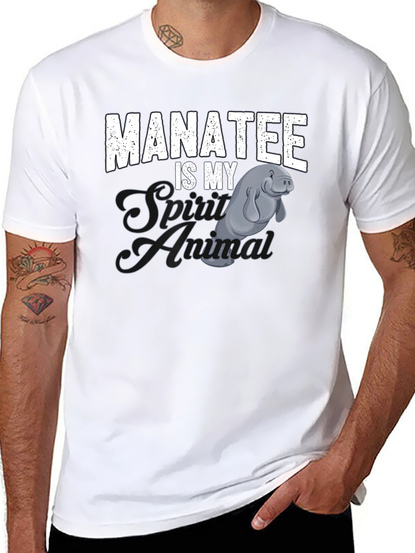 Manatee Spirit Animal Graphic Tee