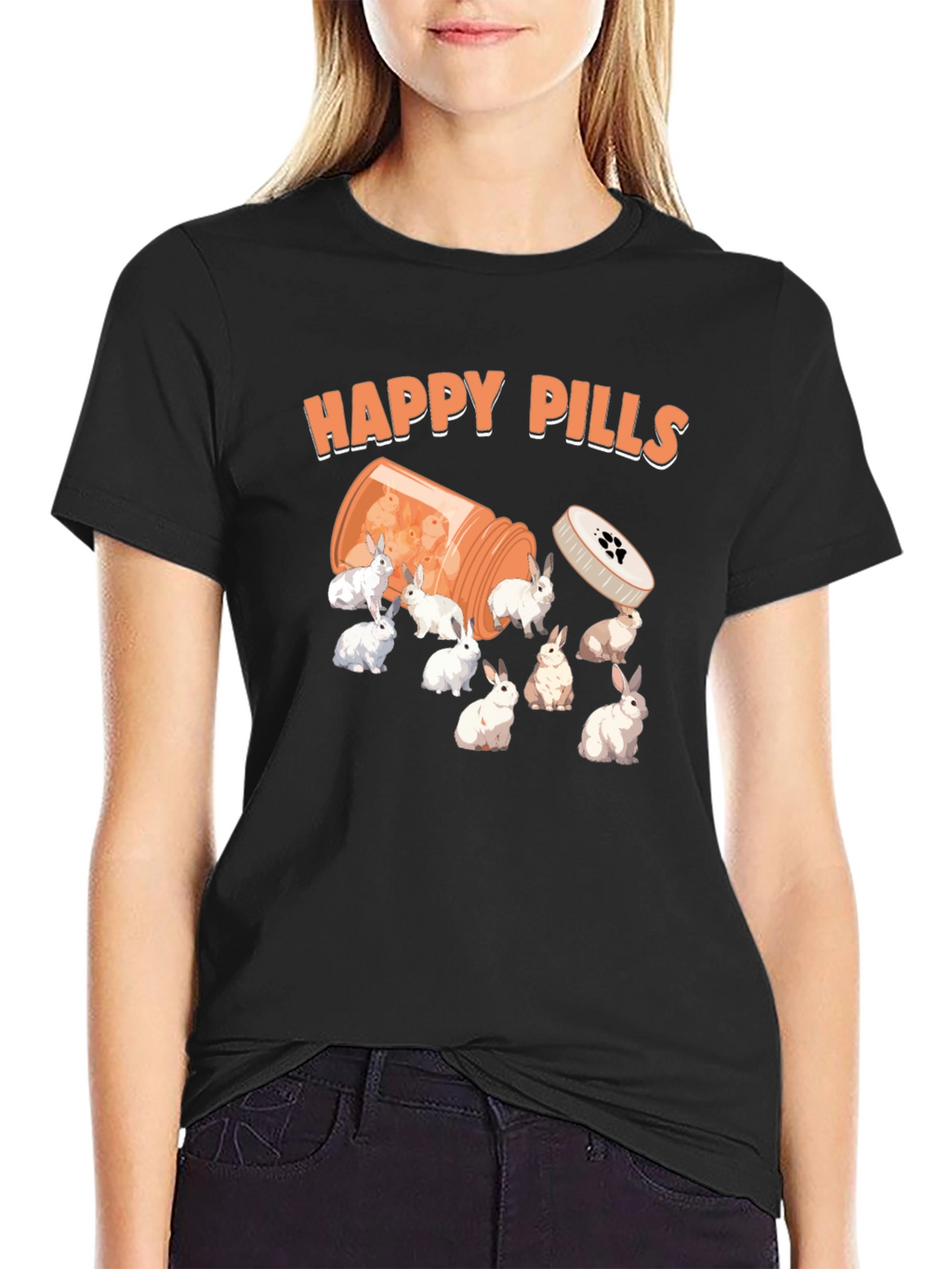 Happy Pills Funny Bunny T-Shirt
