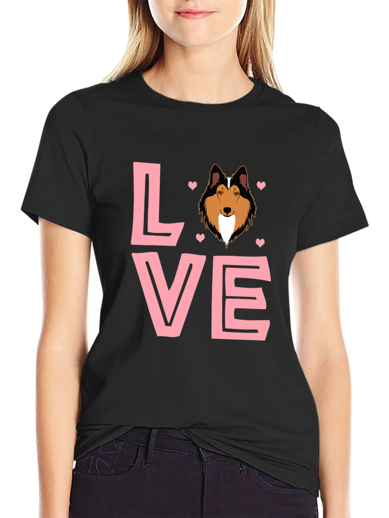 Dog Breed LOVE Graphic Tee - Black