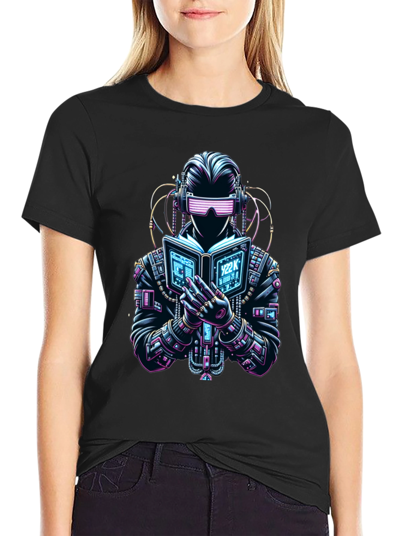 Cyberpunk Reader Graphic T-Shirt