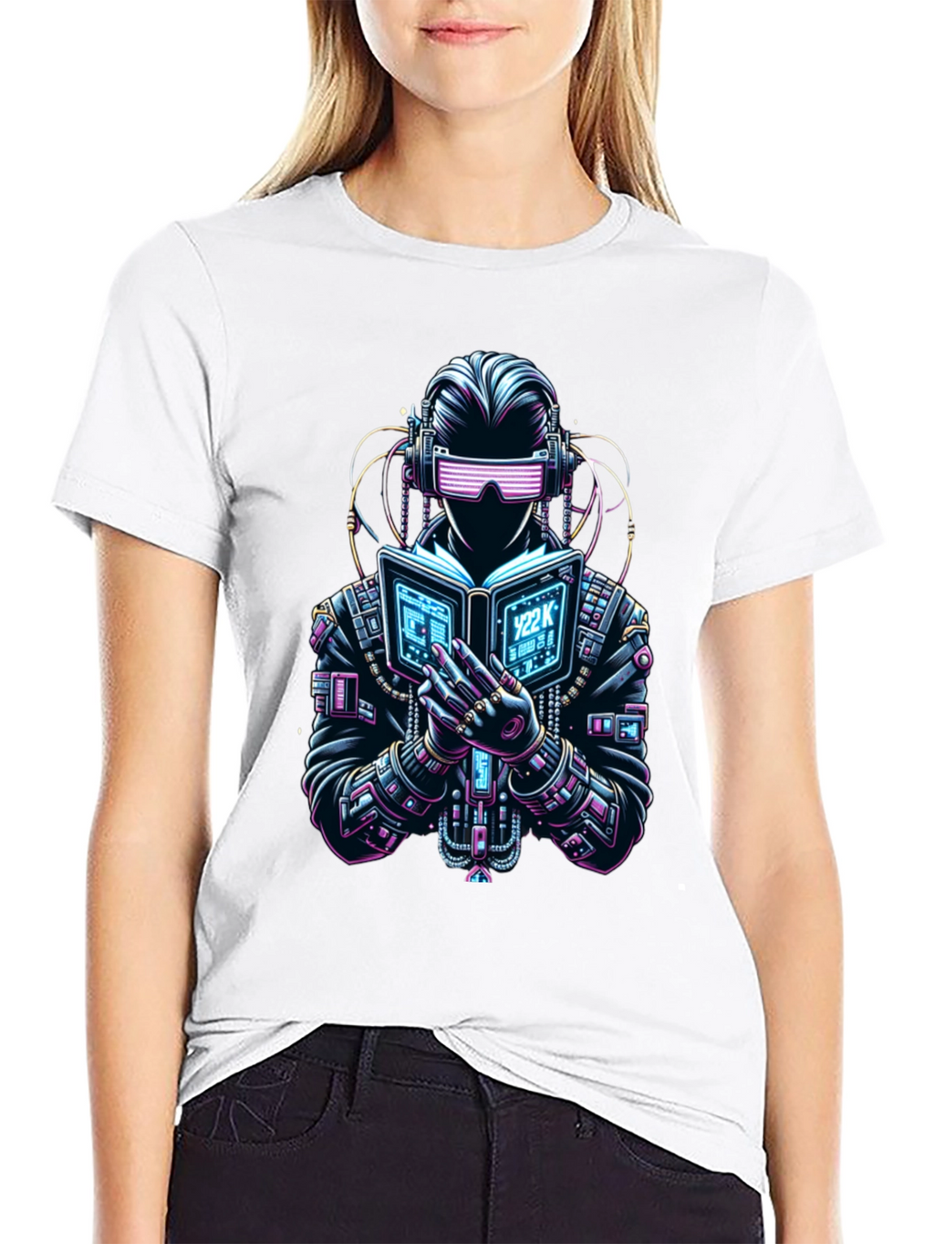 Cyberpunk Reader Graphic T-Shirt