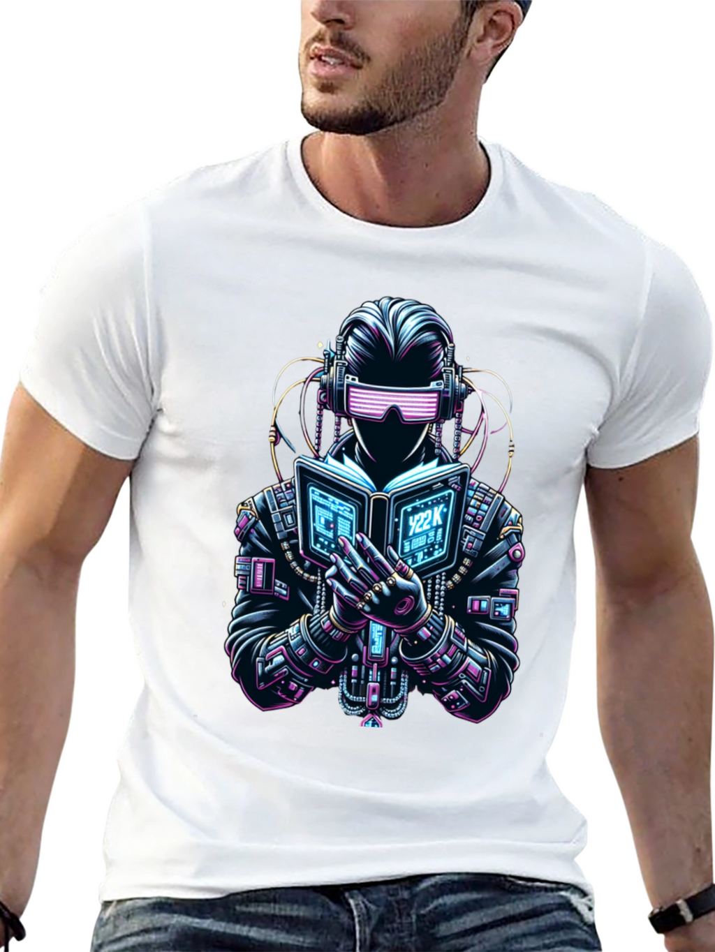 Cyberpunk Reader Graphic T-Shirt