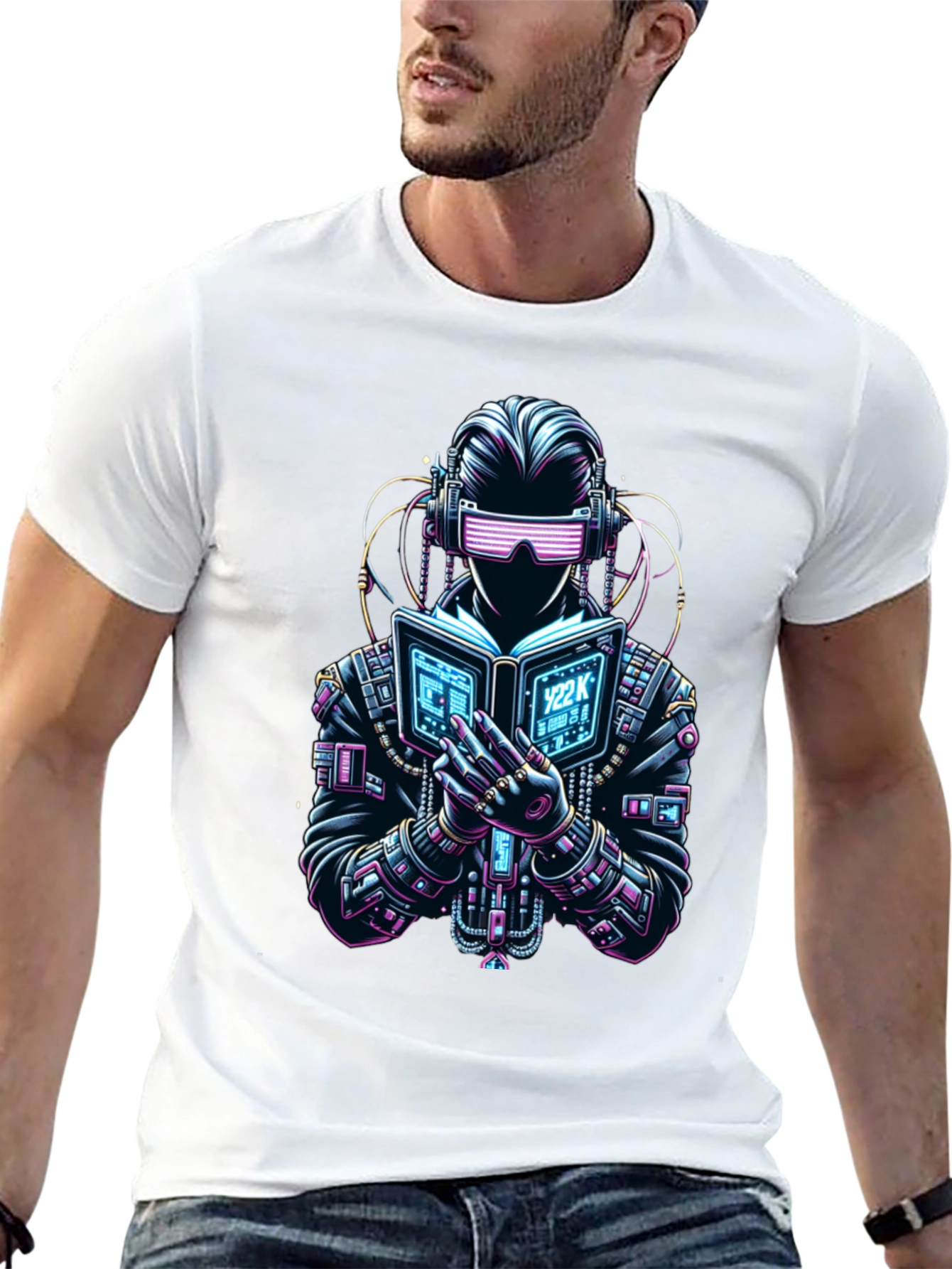 Cyberpunk Reader Graphic T-Shirt