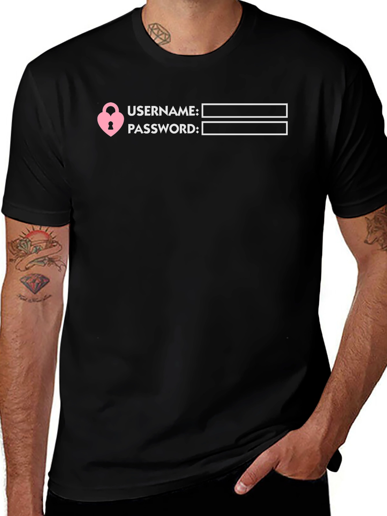 Username Password Lock T-Shirt - Novelty Tee