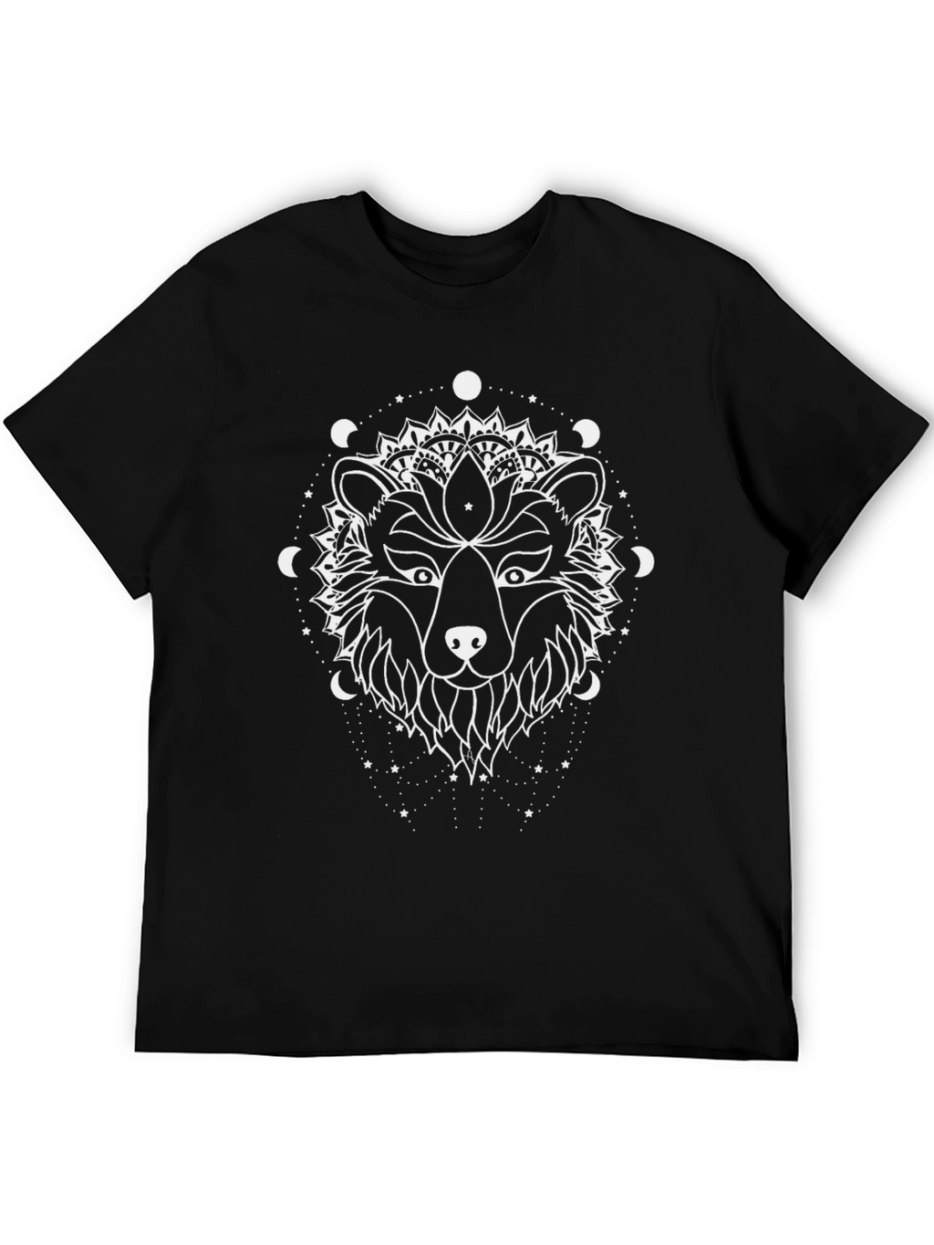 Mystic Bear Graphic T-Shirt - Black Cotton Tee