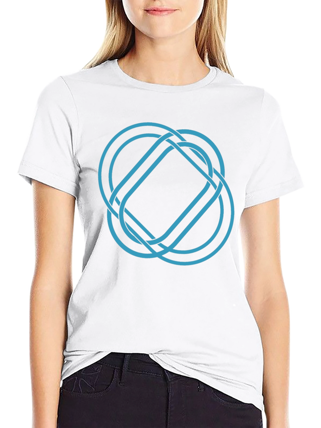 Geometric Knot Tee - Stylish Graphic Print Shirt