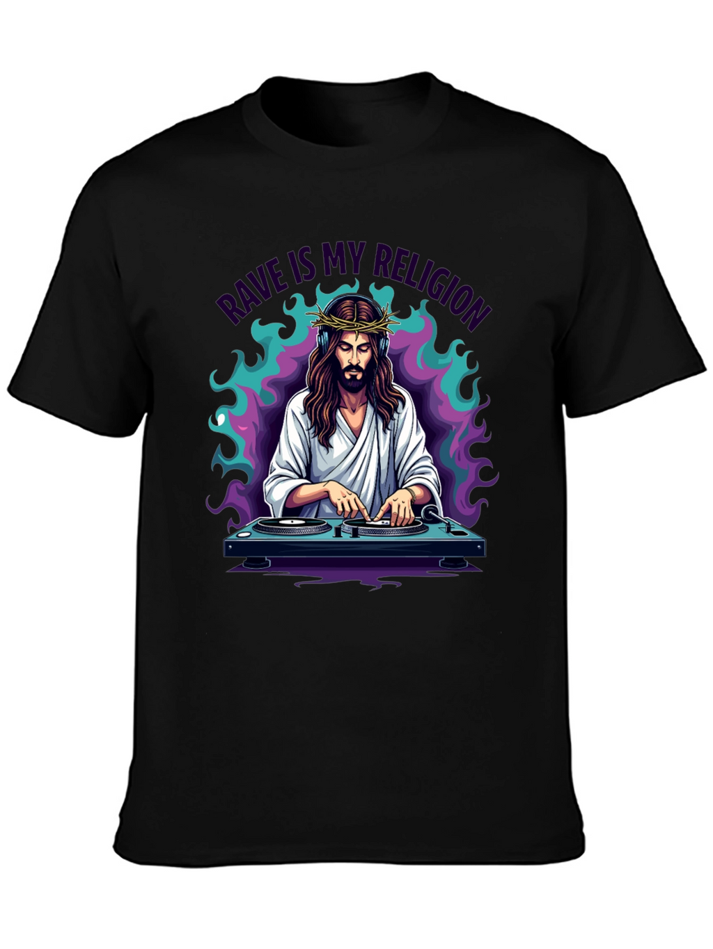 Rave Jesus Graphic T-Shirt