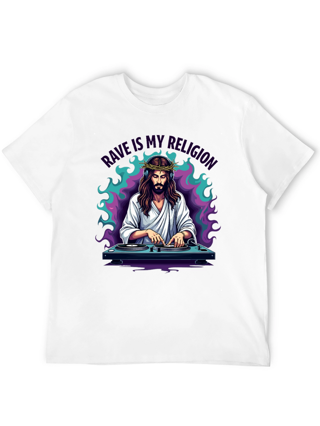 Rave Jesus Graphic T-Shirt