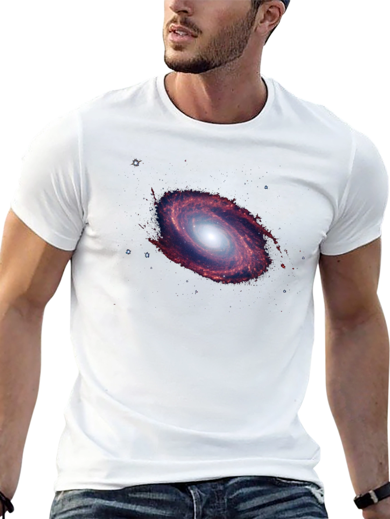 Galaxy Print Black T-Shirt - Space Design