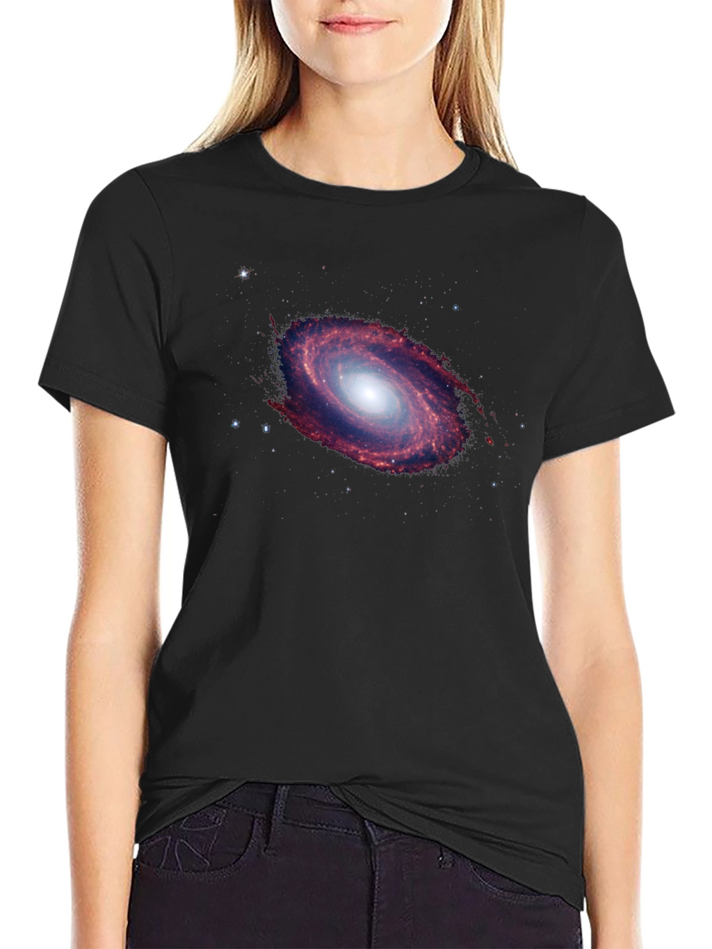 Galaxy Print Black T-Shirt - Space Design