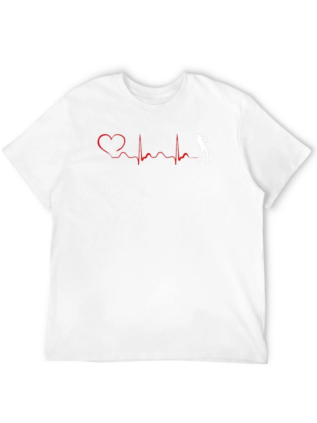 Heartbeat Golf T-Shirt: Golfers Passion Tee