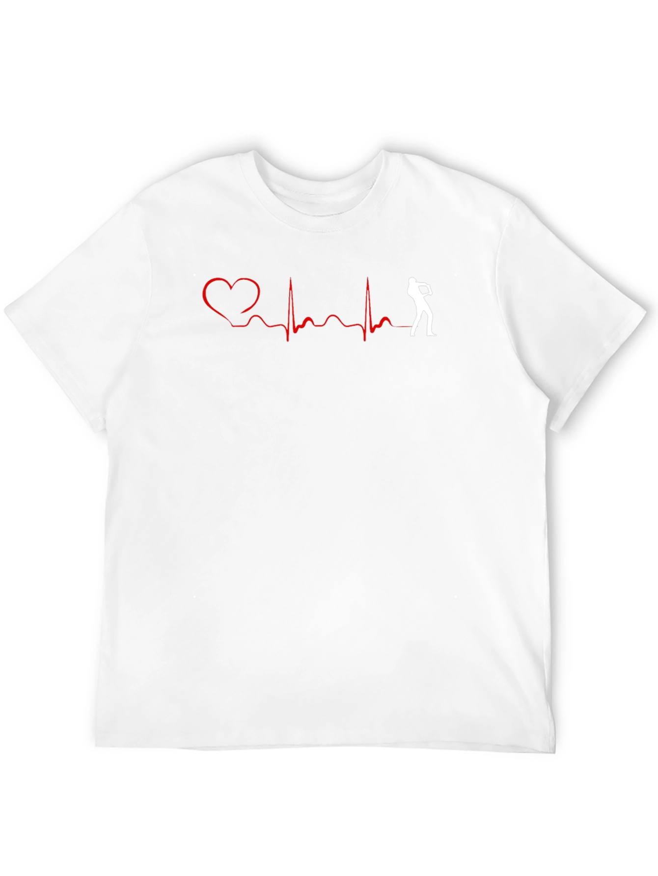 Heartbeat Golf T-Shirt: Golfers Passion Tee