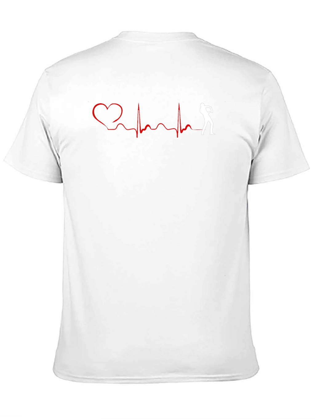 Heartbeat Golf T-Shirt: Golfers Passion Tee