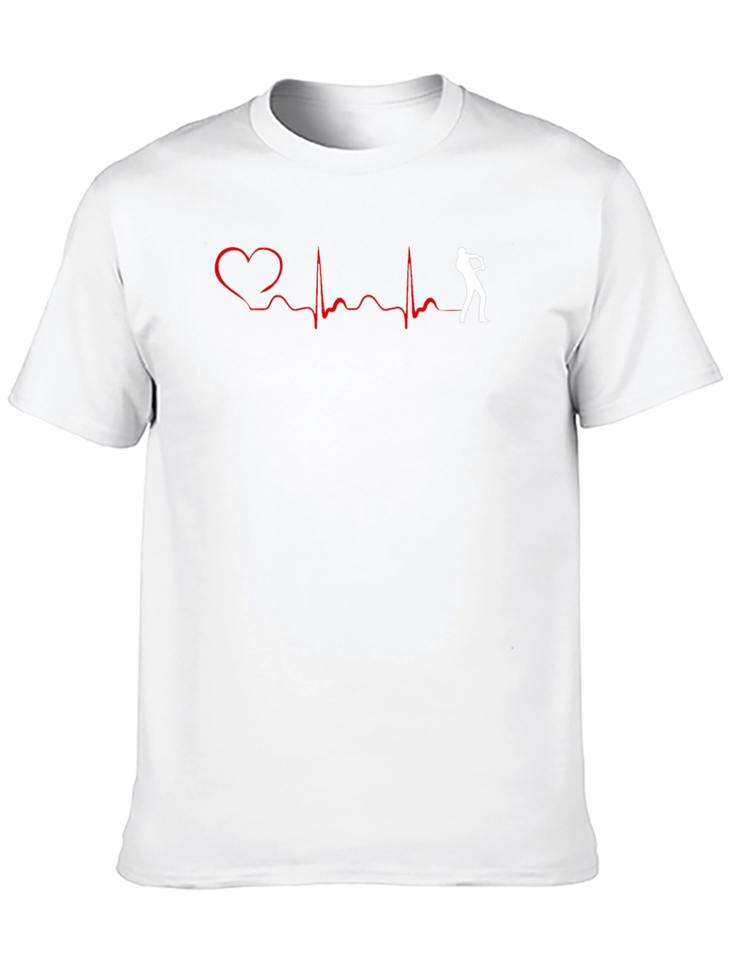 Heartbeat Golf T-Shirt: Golfers Passion Tee