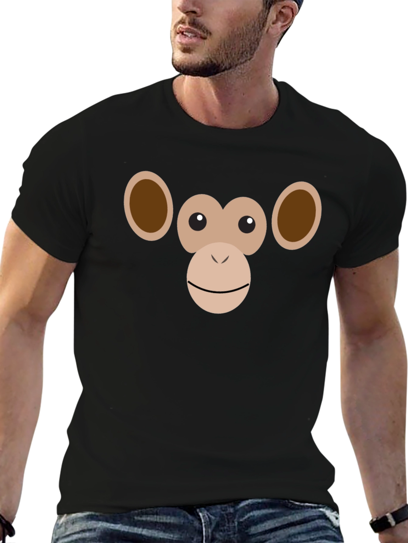Funny Chimpanzee Face Graphic Tee