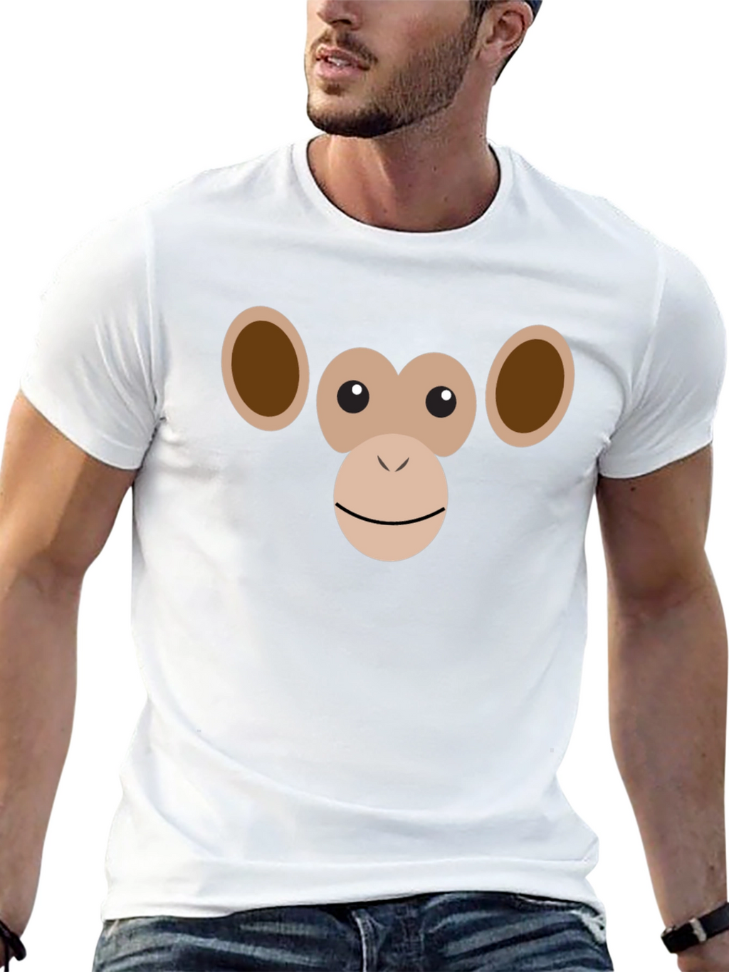 Funny Chimpanzee Face Graphic Tee
