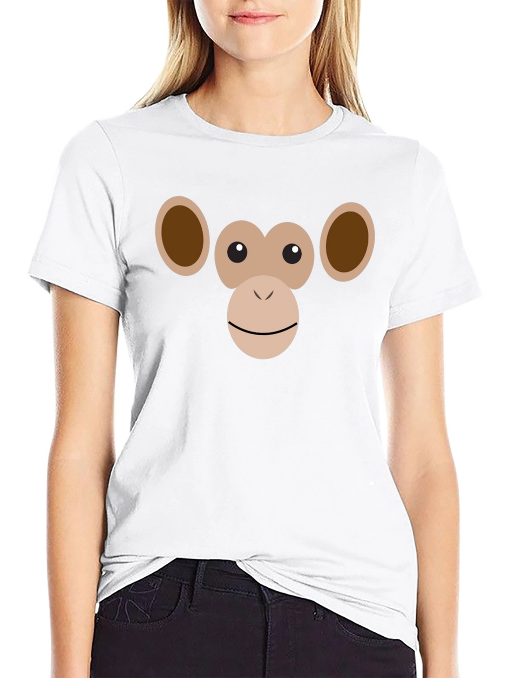 Funny Chimpanzee Face Graphic Tee