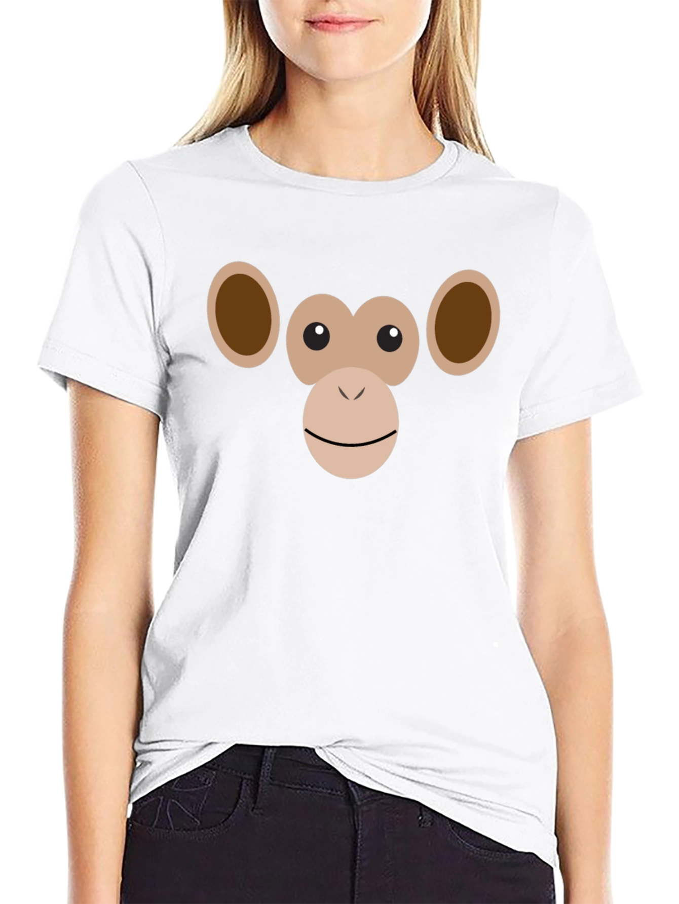 Funny Chimpanzee Face Graphic Tee