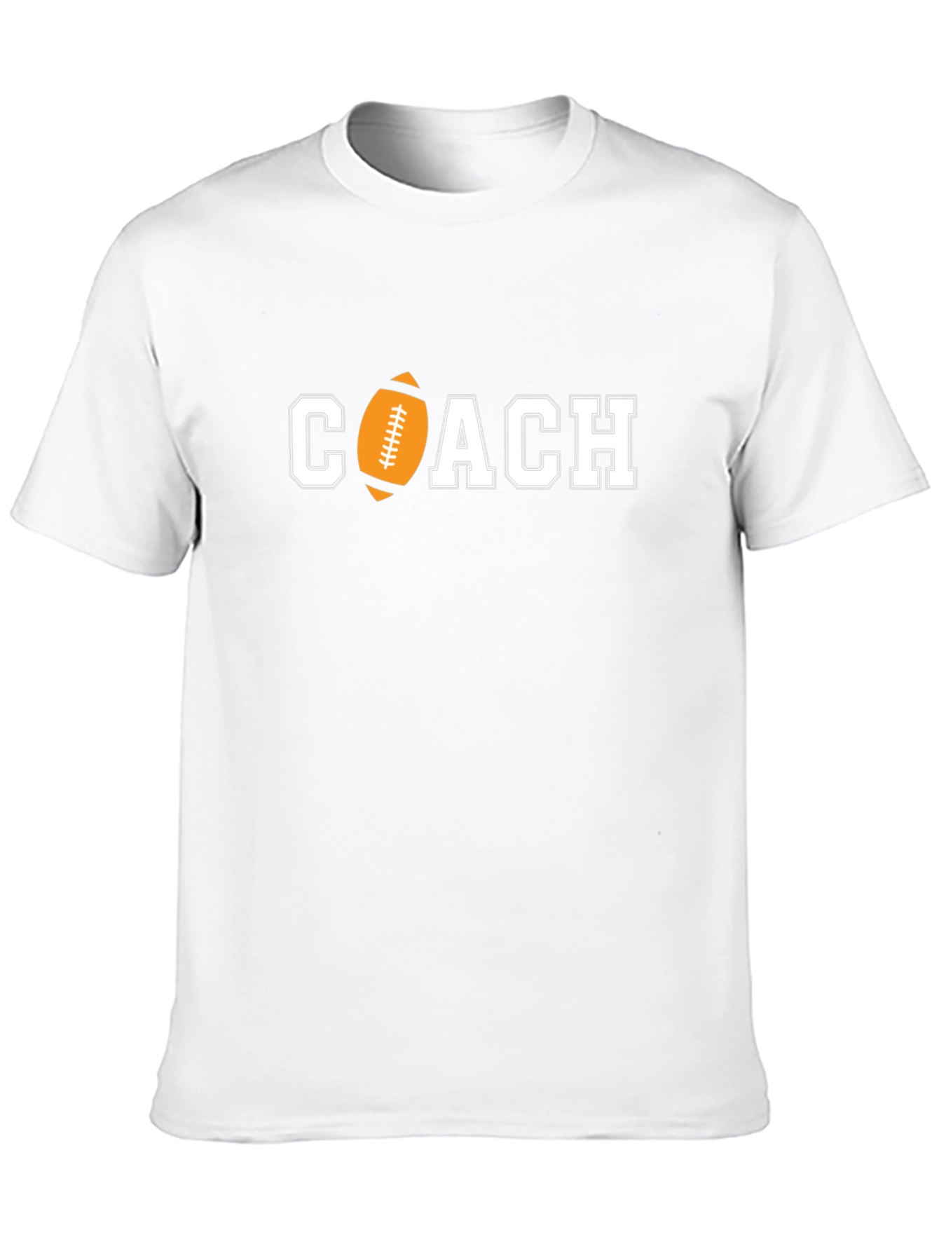 Football Coach Graphic Tee - Black Cotton T-Shirt