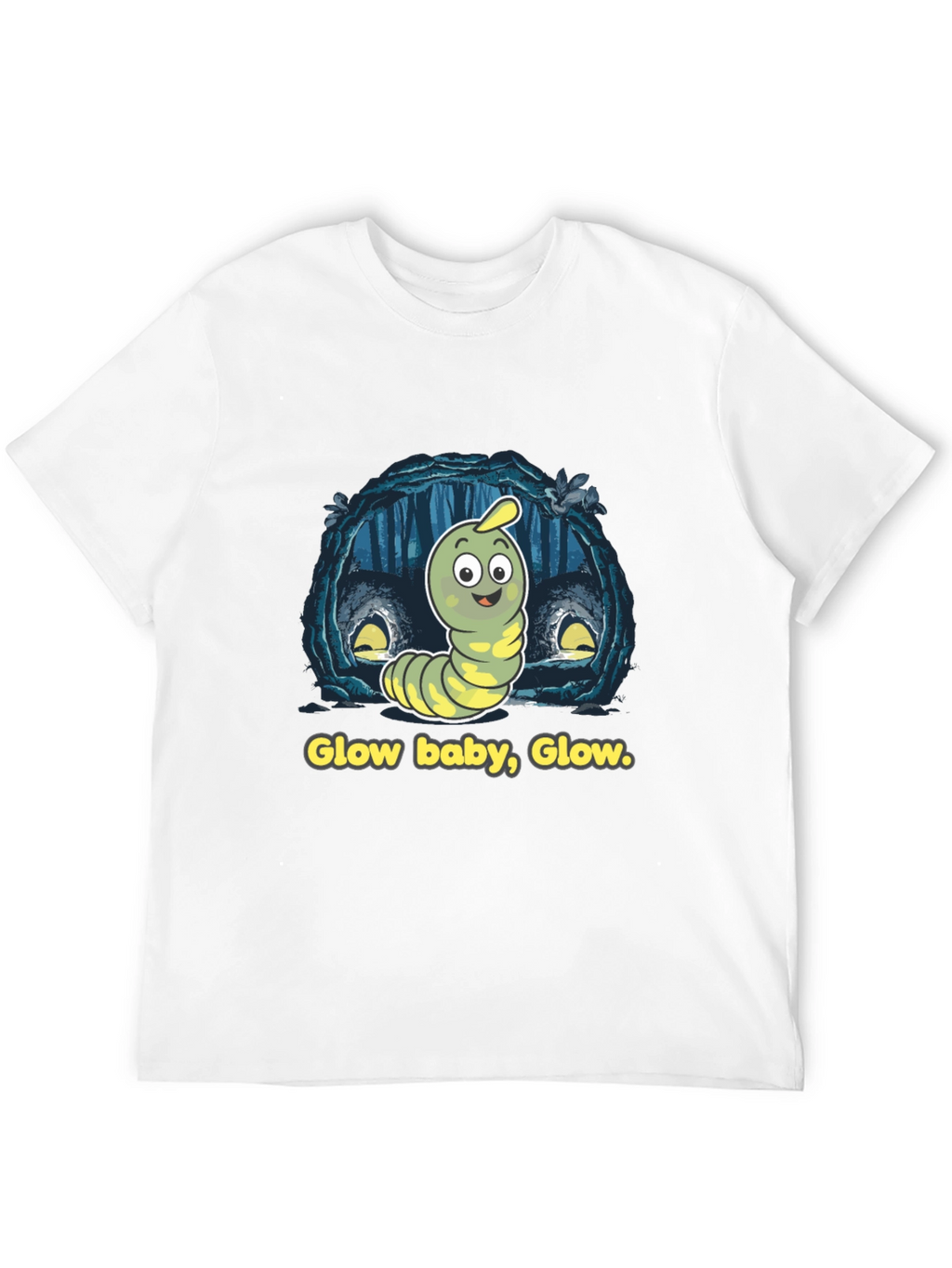 Glow Baby Glow T-Shirt - Luminous Worm Design