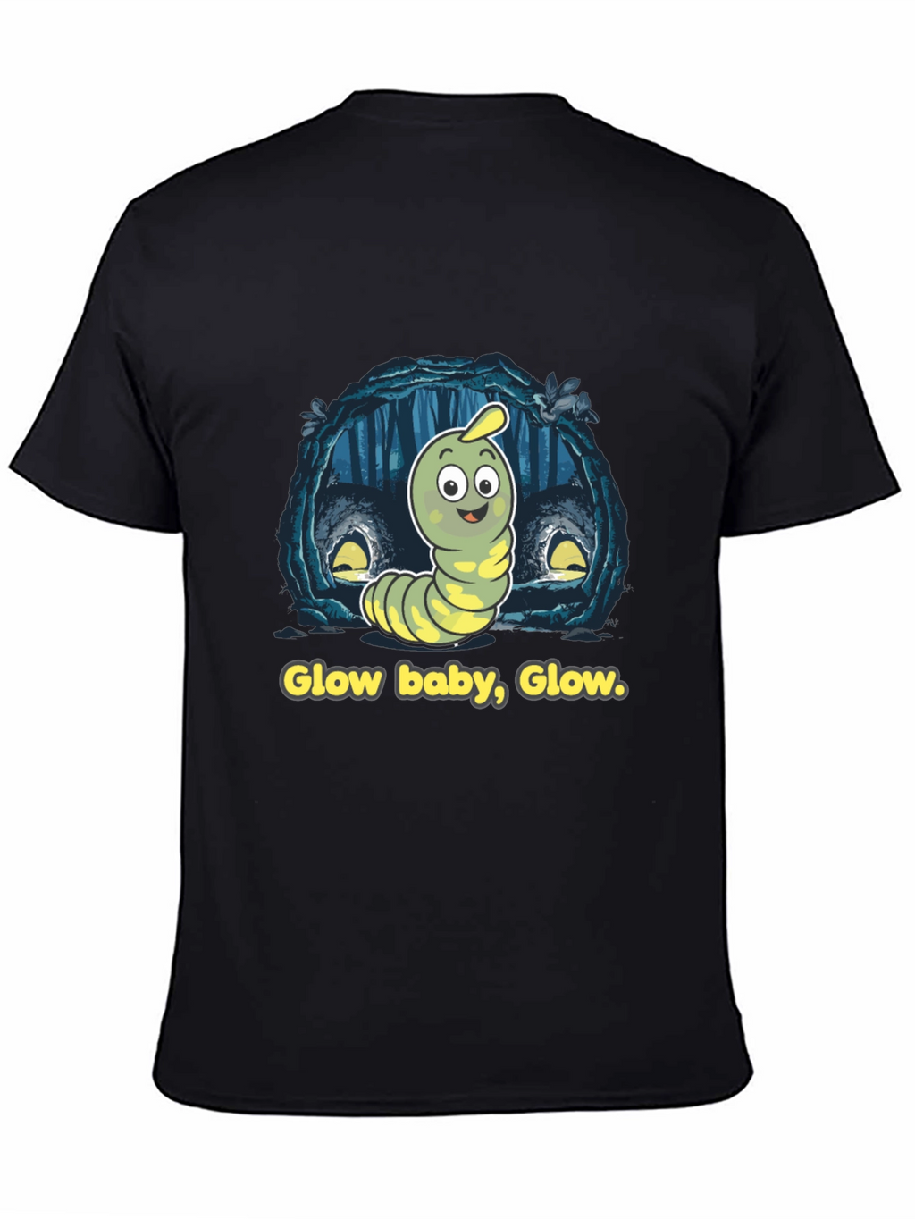 Glow Baby Glow T-Shirt - Luminous Worm Design