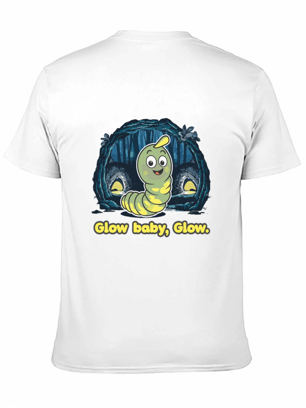 Glow Baby Glow T-Shirt - Luminous Worm Design