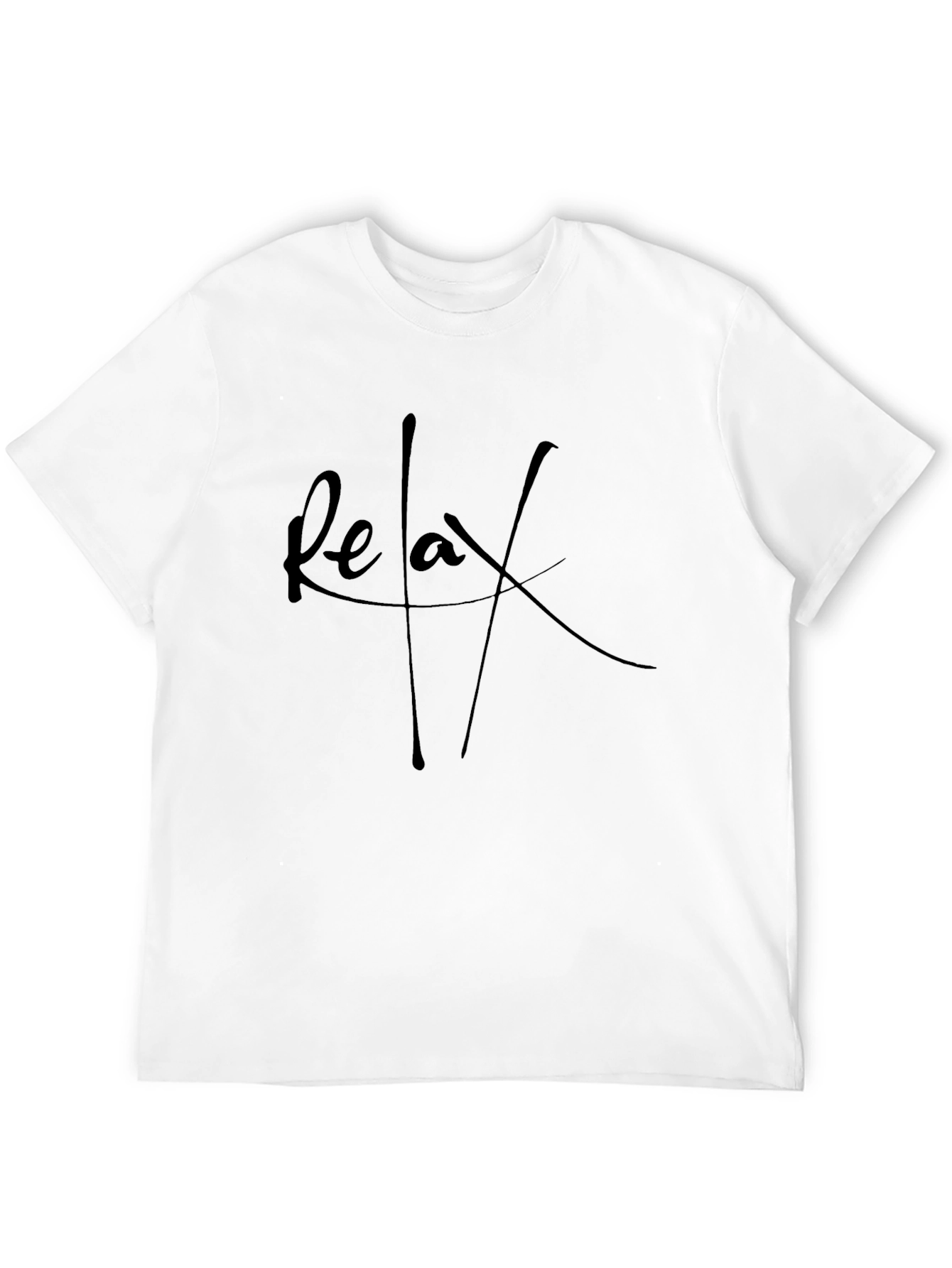 Relax T-Shirt - Stylish Black Graphic Tee