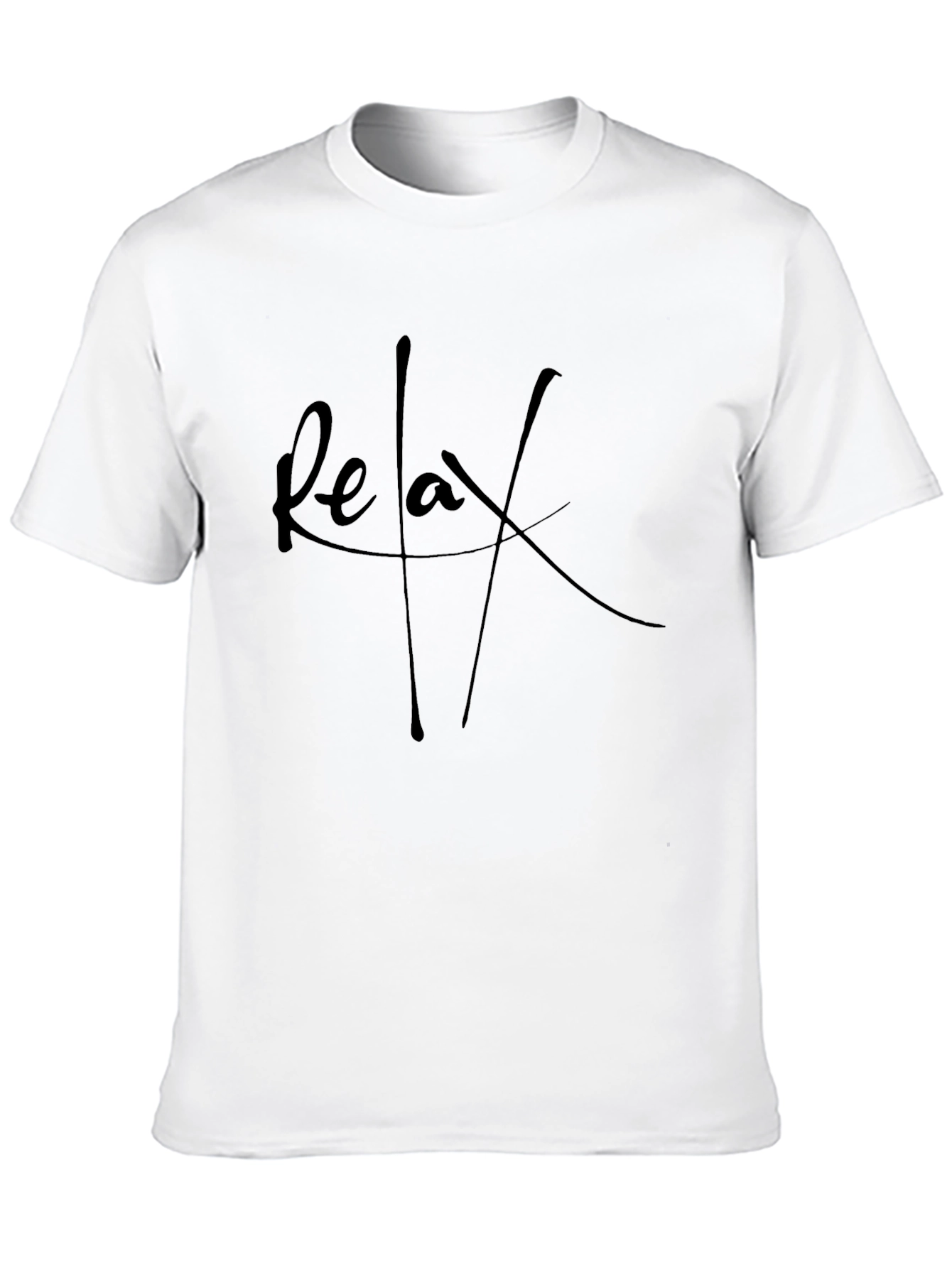 Relax T-Shirt - Stylish Black Graphic Tee