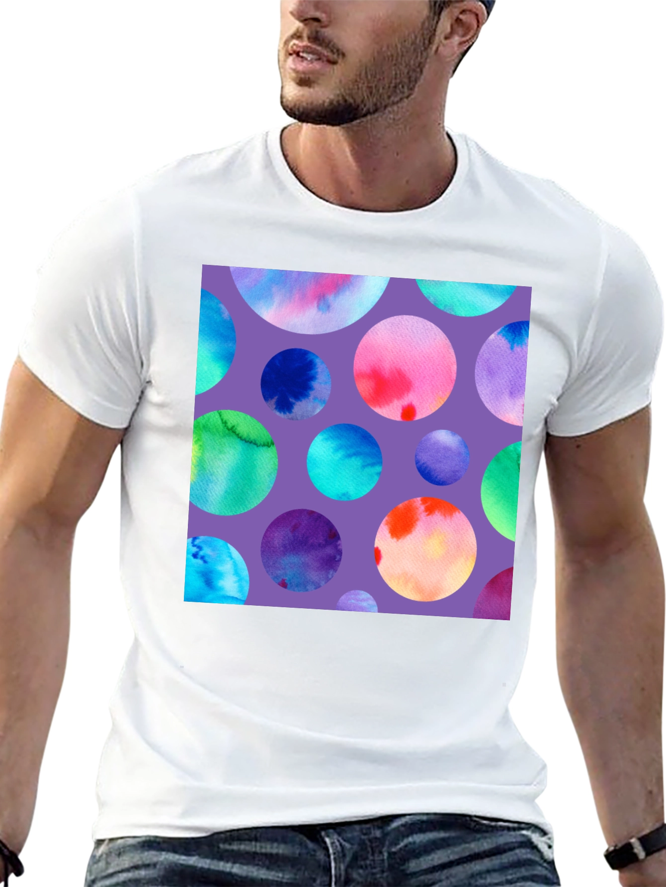 Watercolor Circles Graphic Tee