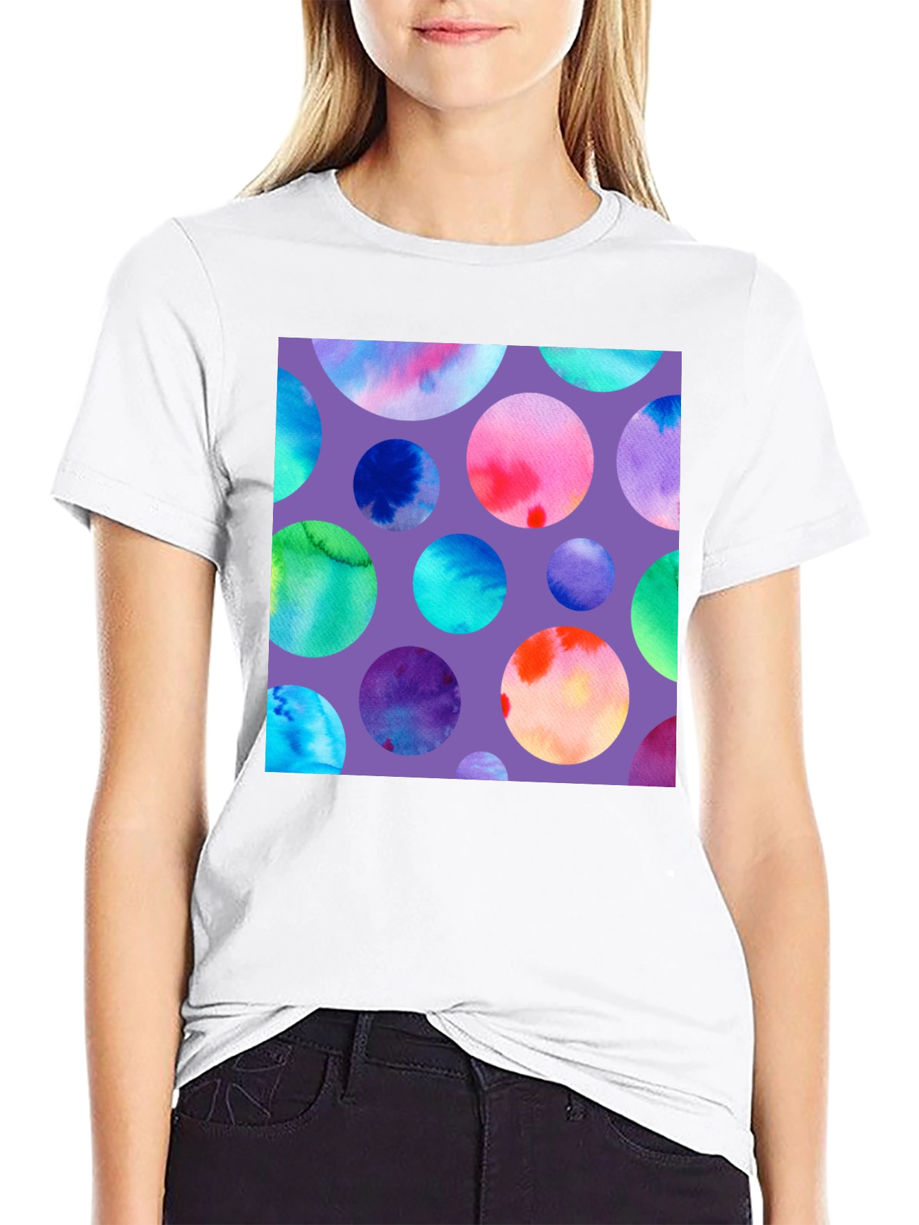 Watercolor Circles Graphic Tee