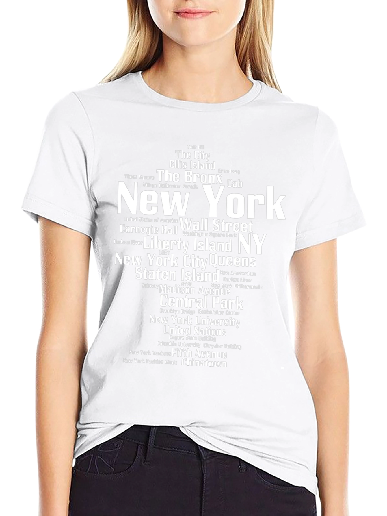 New York City Neighborhoods Black T-Shirt