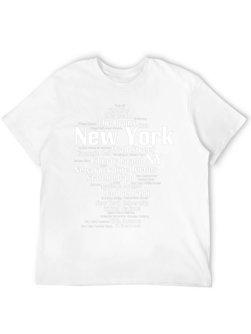 New York City Neighborhoods Black T-Shirt