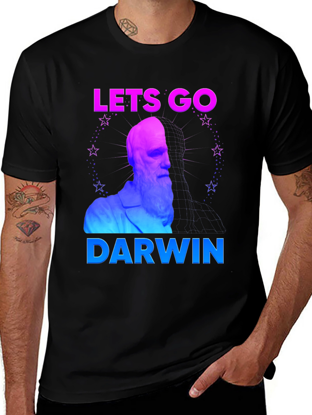 Lets Go Darwin T-Shirt: Humorous Evolution Tee