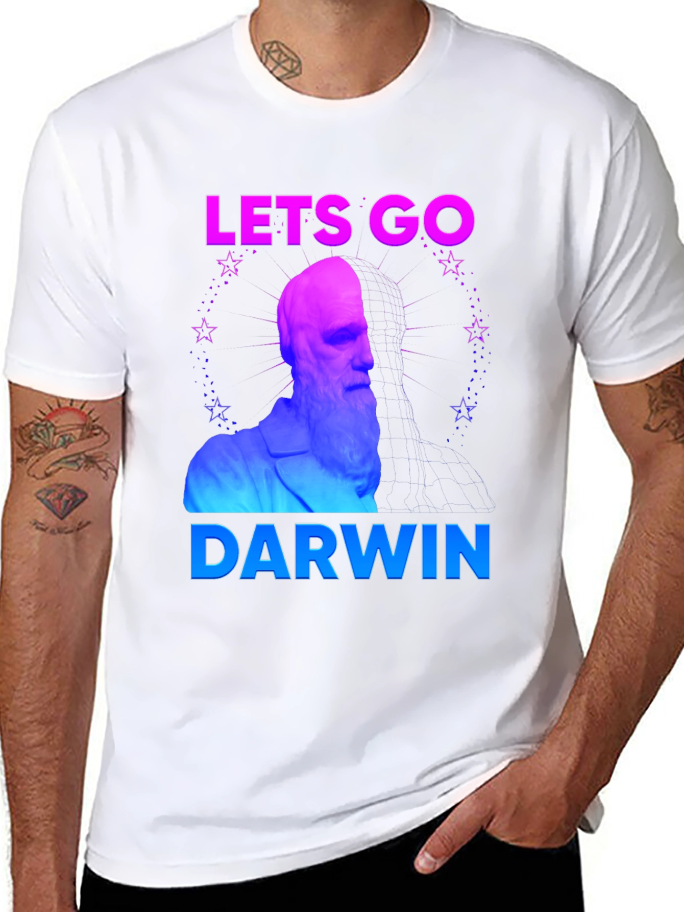 Lets Go Darwin T-Shirt: Humorous Evolution Tee