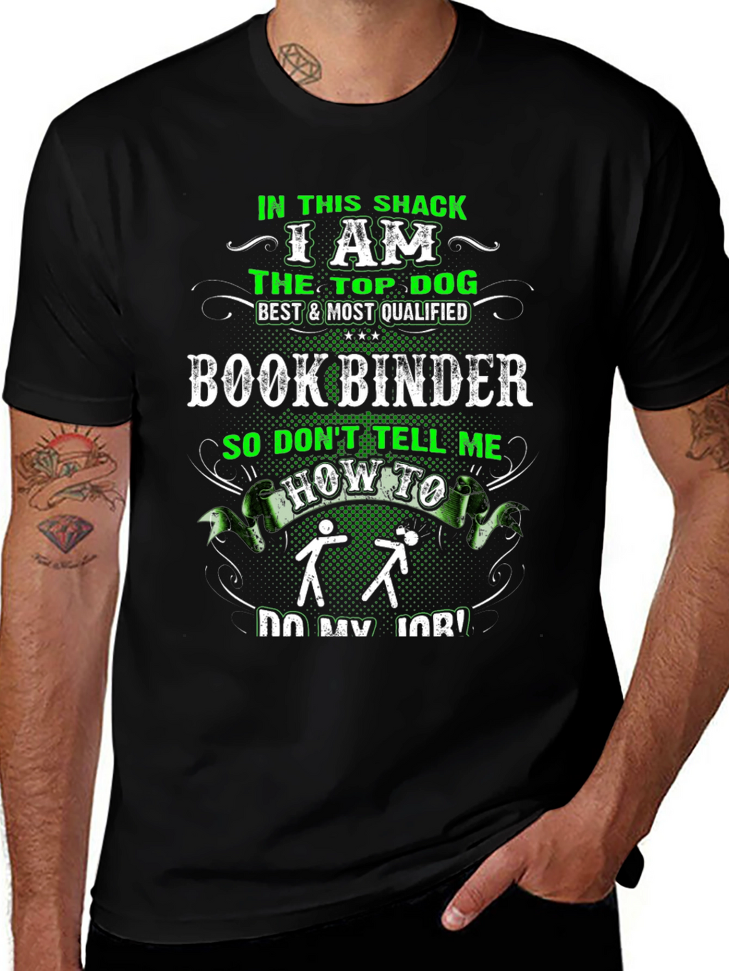 Book Binder Top Dog Graphic Tee