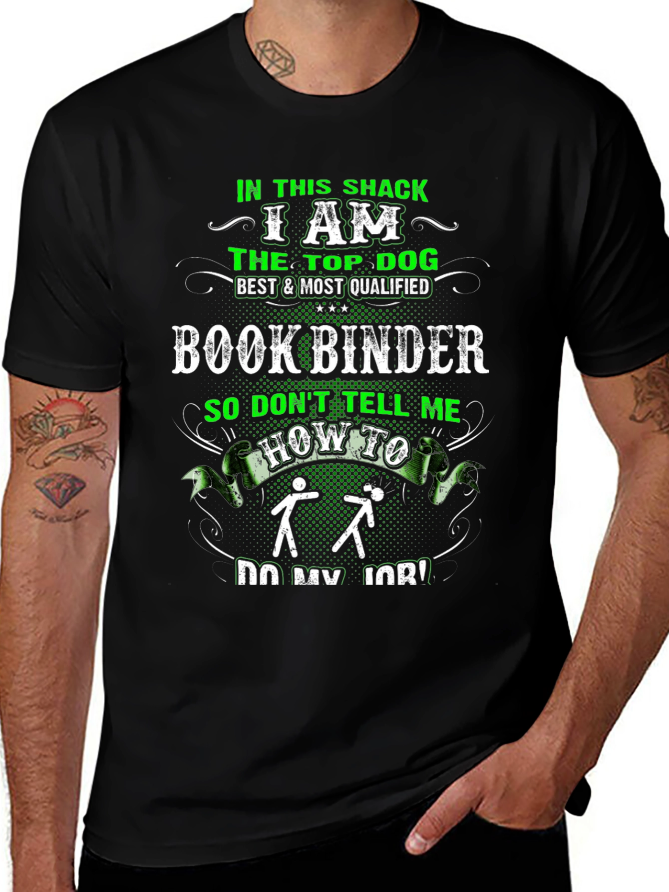 Book Binder Top Dog Graphic Tee