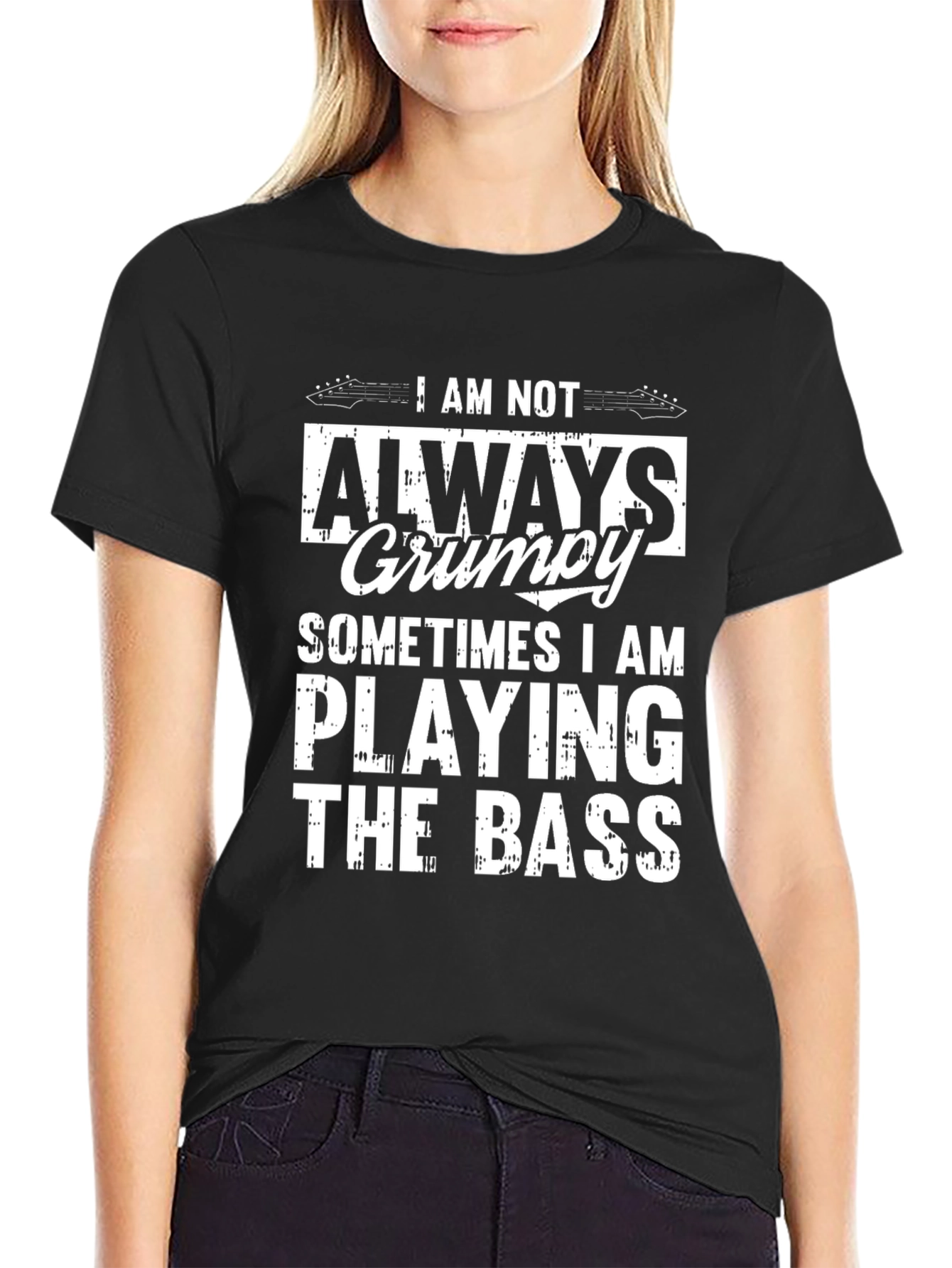Grumpy Bass Player Graphic T-Shirt