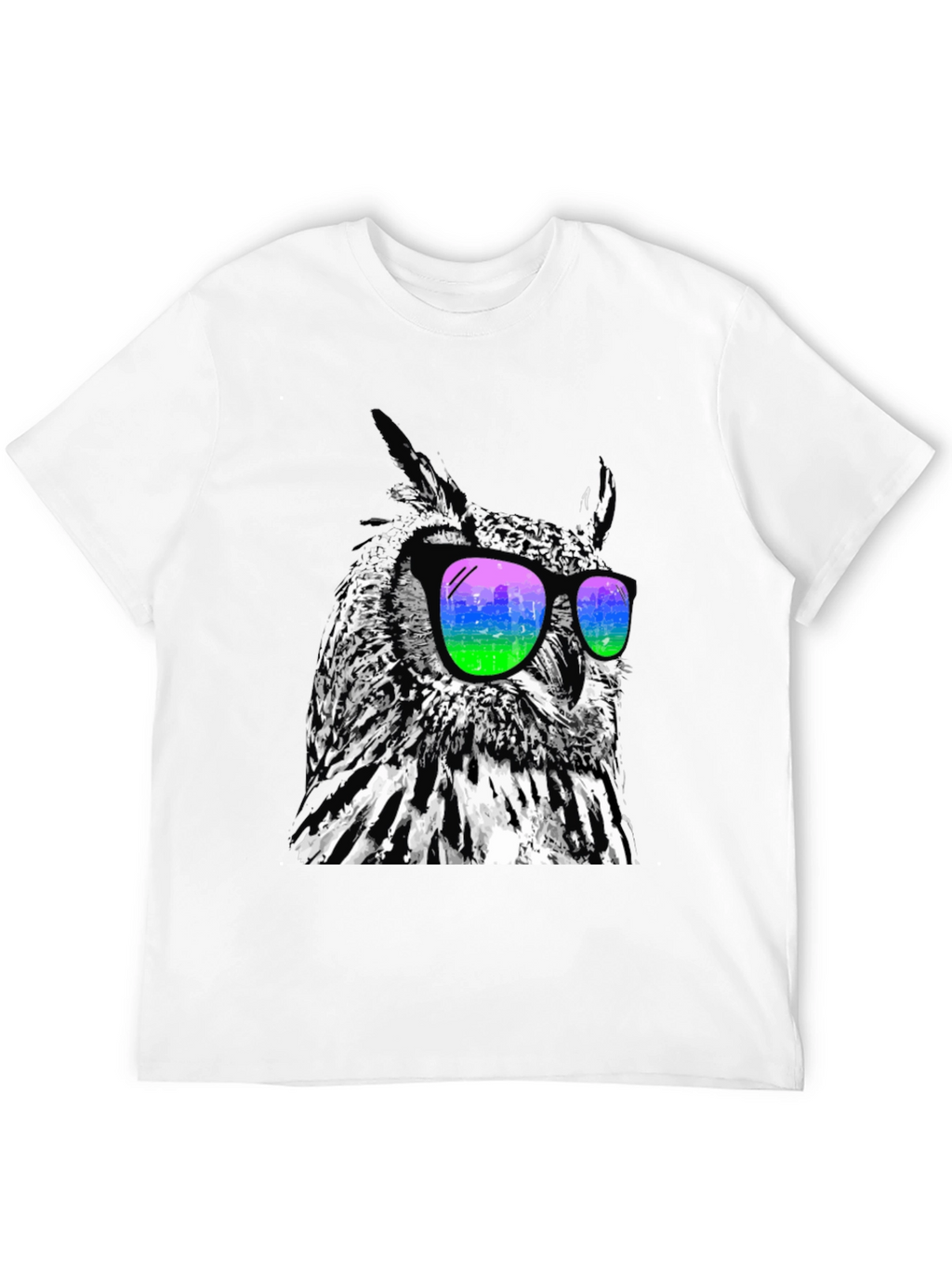 Cool Owl Graphic Tee - Stylish Bird Sunglasses T-Shirt