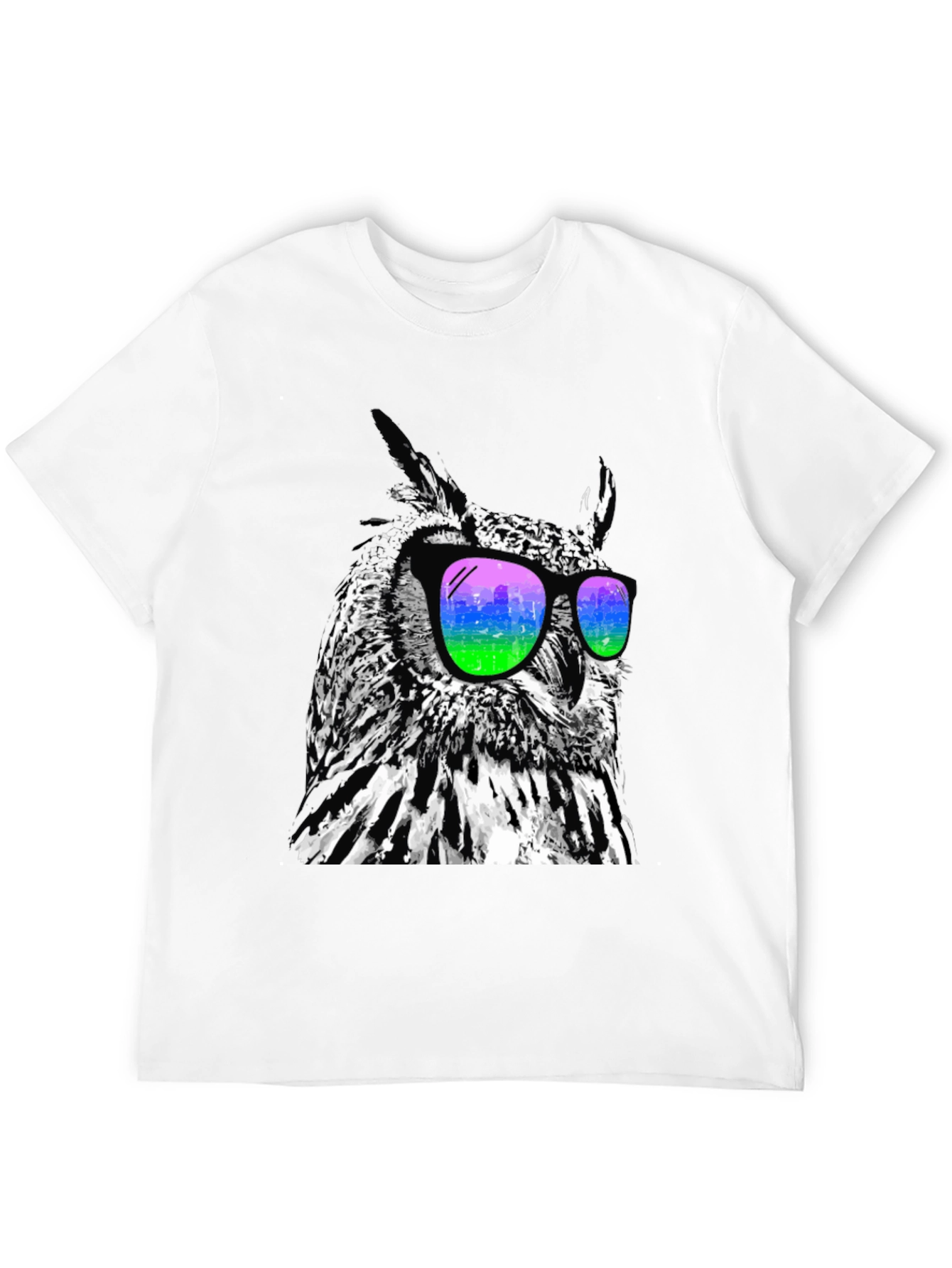 Cool Owl Graphic Tee - Stylish Bird Sunglasses T-Shirt