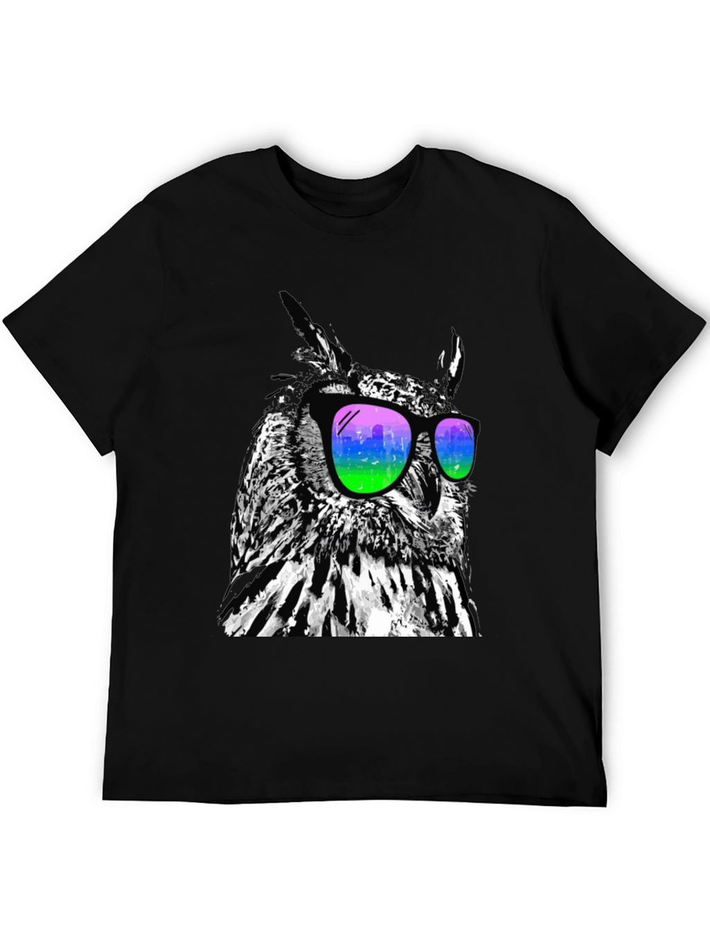 Cool Owl Graphic Tee - Stylish Bird Sunglasses T-Shirt