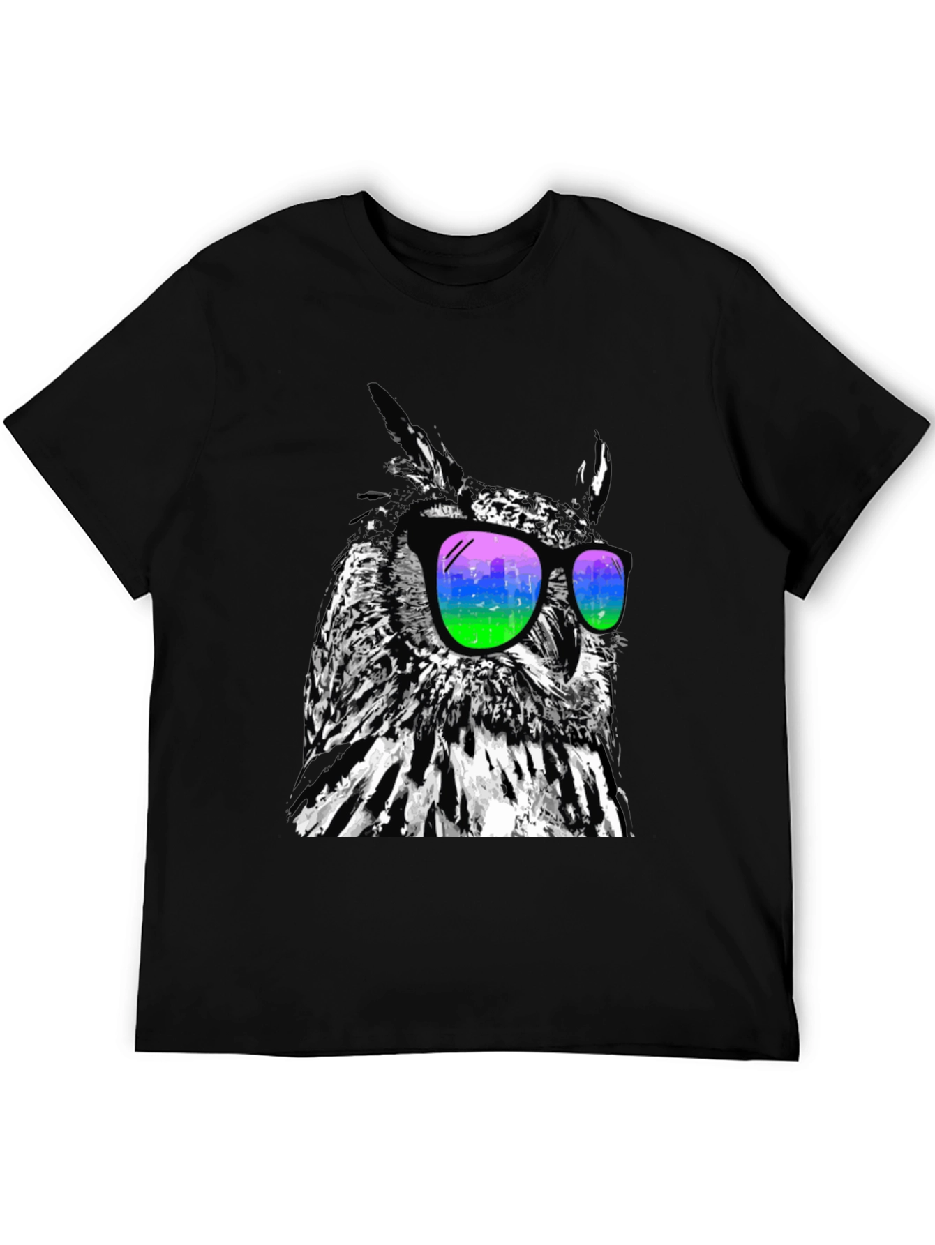 Cool Owl Graphic Tee - Stylish Bird Sunglasses T-Shirt